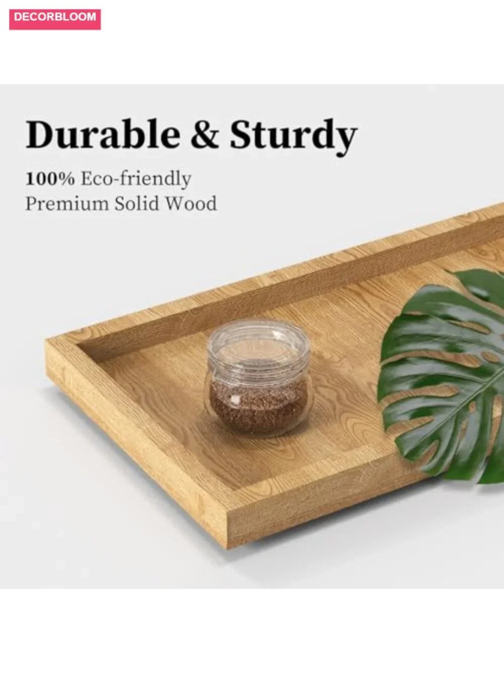 2-Tier Wood Coffee Bar Organizer with Basket, Countertop Shelf for Kitchen